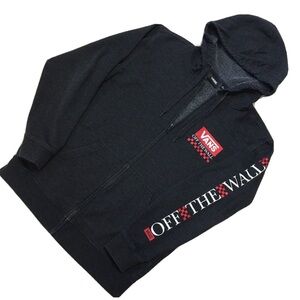 Vans Black Hoodie with Red Logo